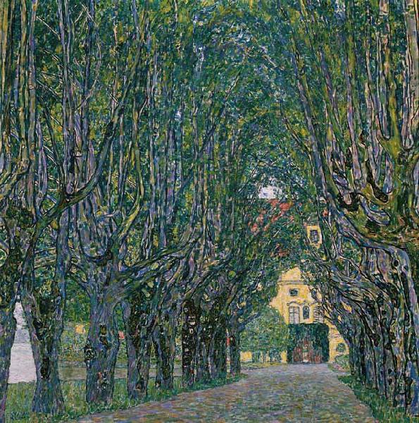 Gustav Klimt Avenue in the Park of Schloss Kammer Spain oil painting art